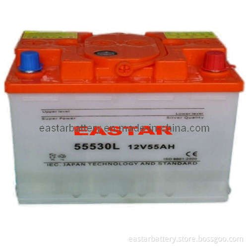 DIN55 12V 55ah Rechargeable Dry Automobile Battery